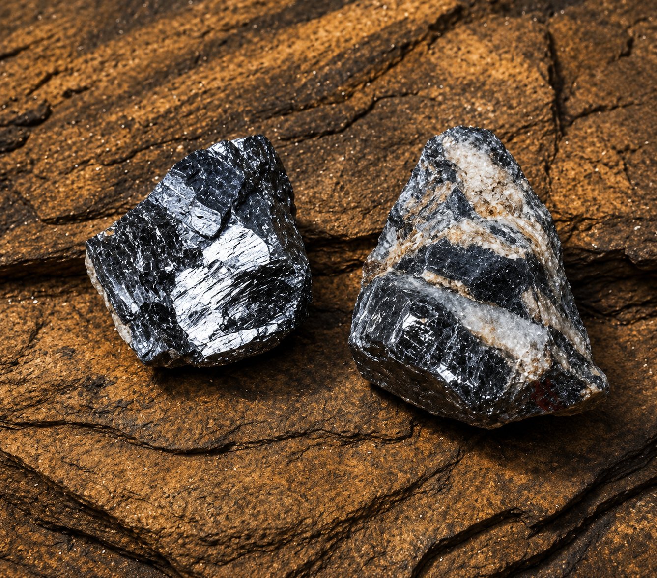 Galena specimens on sandstone