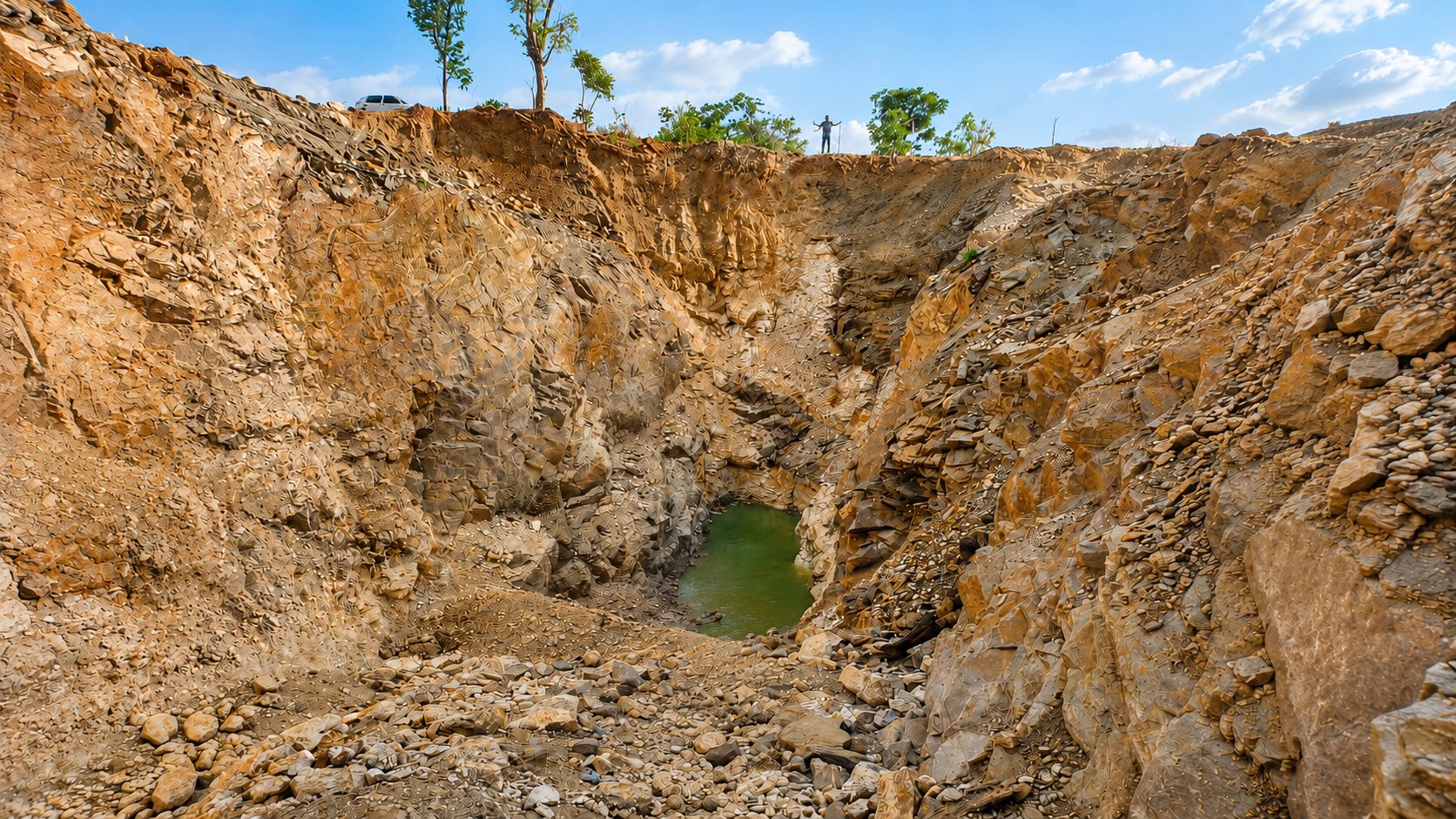 Open pit cut into laterite